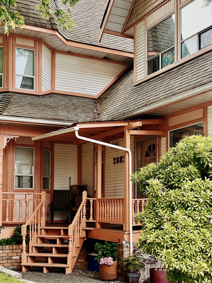 Brown house with porch